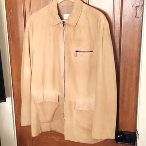 Unisex Armani Collezioni 100% Suede Lambskin Field Jacket Saks Fifth Avenue